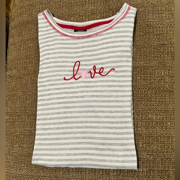 Laura Ashley Other - Laura Ashley Vintage Striped XL Women’s Nightgown Gray/White embroidered LOVE